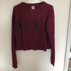 cropped long sleeve PINK tee